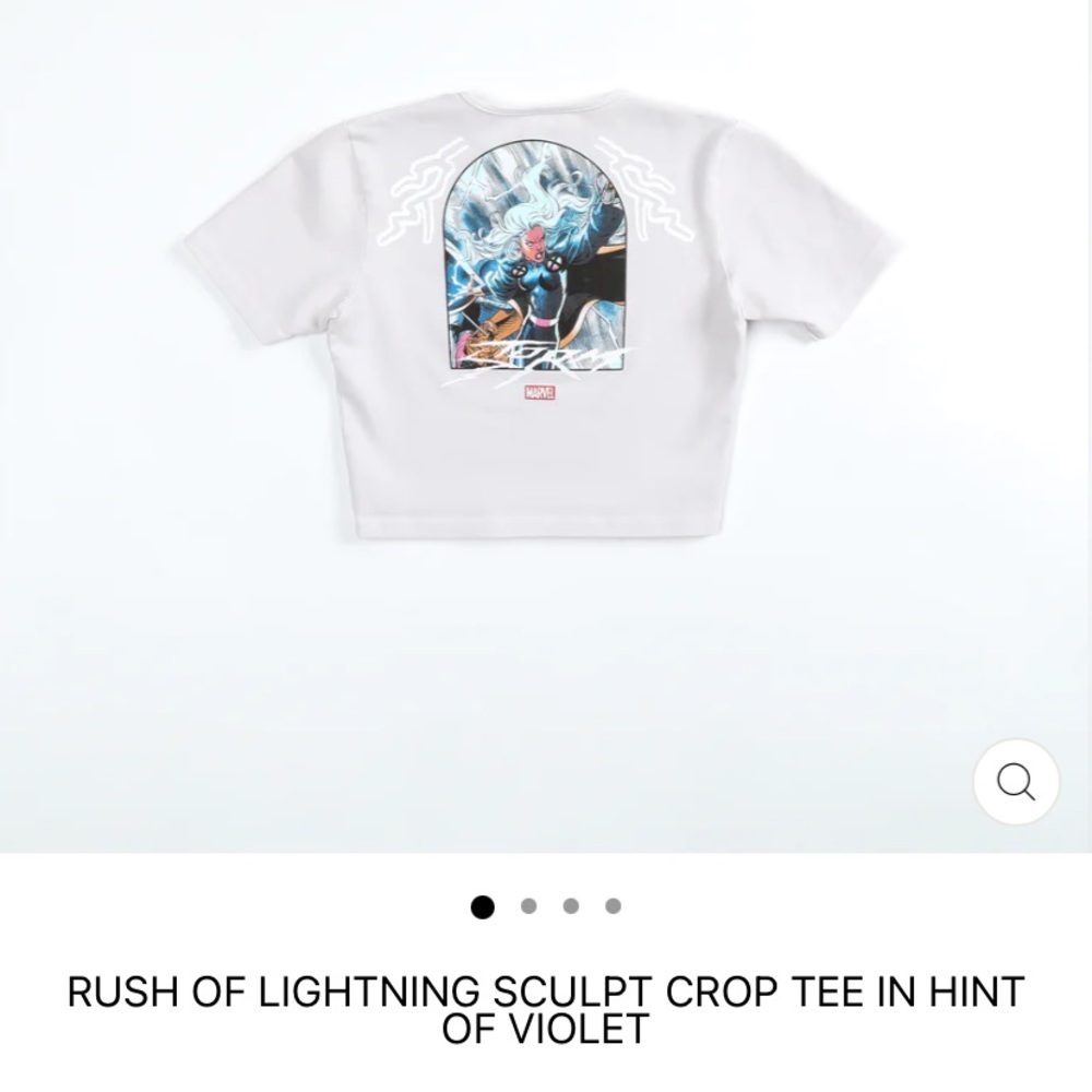 Civil Regime Rush of Lightning Storm Sculpt Crop Tee